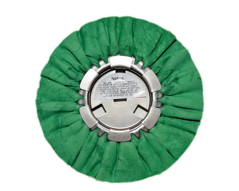 Zephyr Products AWG58-8WB Green 8"" Hall Airway Buffing Wheel with 1 LB Green Bar Medium/Lite Cut  1 Pack - Image 2